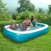 3D Inflatable Rectangular Family Pool, 103" x 69"   555590434